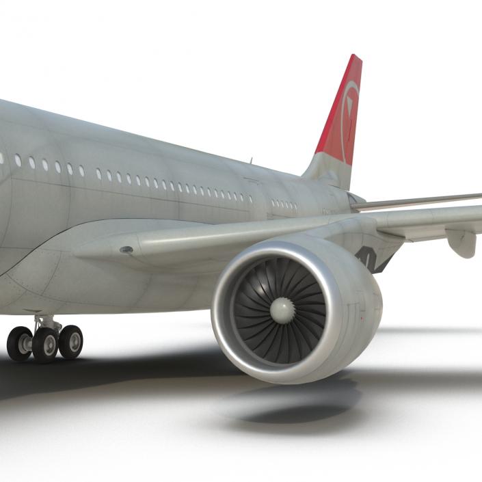 Airbus A330-P2F Northwest Airlines 3D model