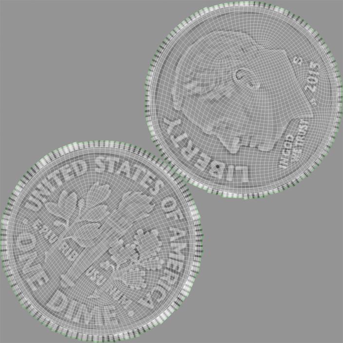 3D Dime United States Coin model