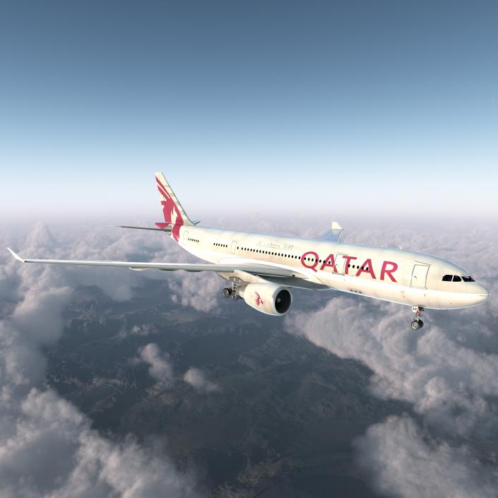 3D Airbus A330-P2F Qatar