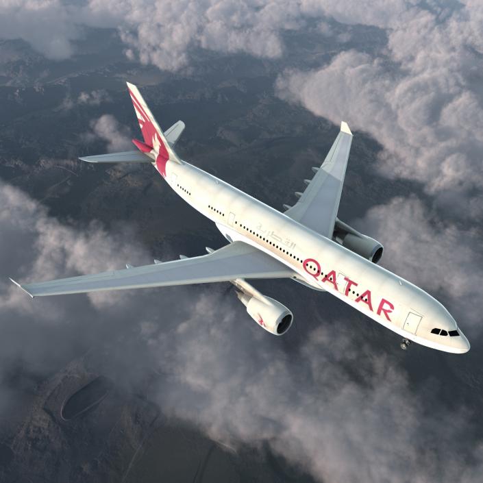 3D Airbus A330-P2F Qatar