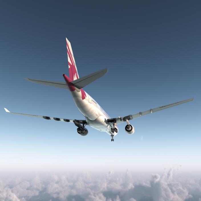 3D Airbus A330-P2F Qatar