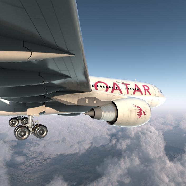 3D Airbus A330-P2F Qatar