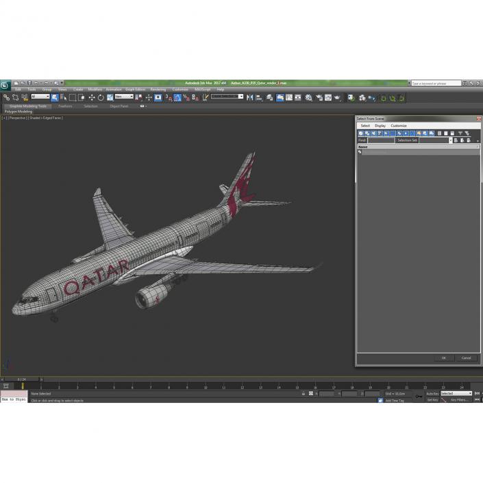 3D Airbus A330-P2F Qatar