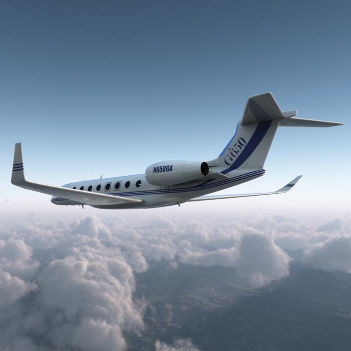 Gulfstream G650 Rigged 2 3D model