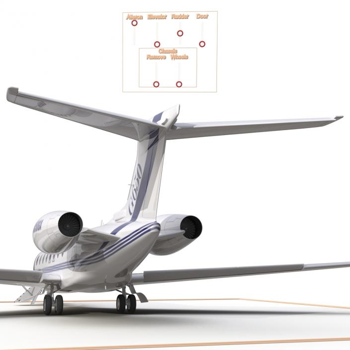 Gulfstream G650 Rigged 2 3D model