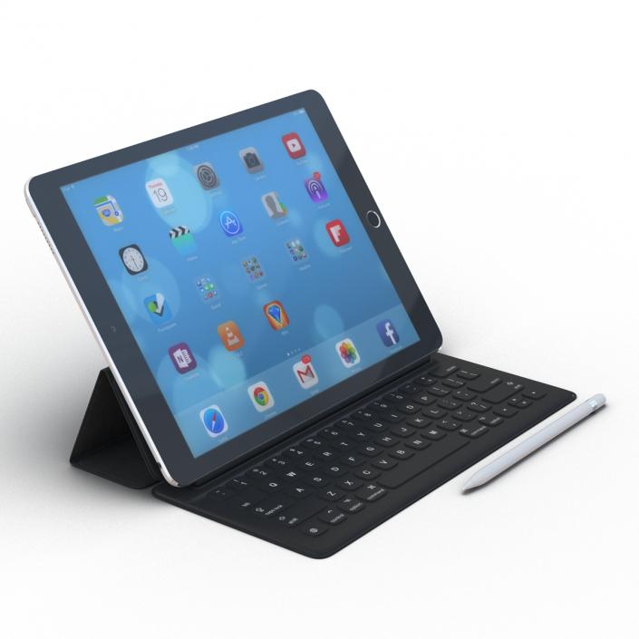 iPad Pro with PencilandSmart Keyboard 3D