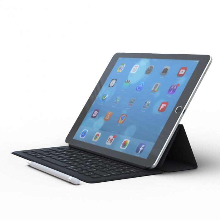 iPad Pro with PencilandSmart Keyboard 3D