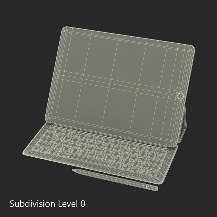 iPad Pro with PencilandSmart Keyboard 3D