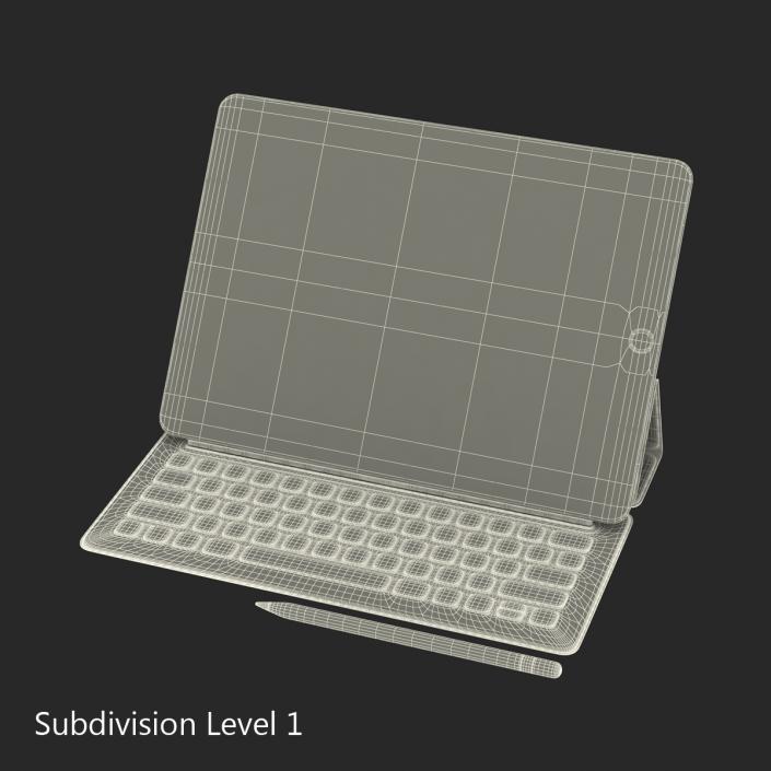 iPad Pro with PencilandSmart Keyboard 3D