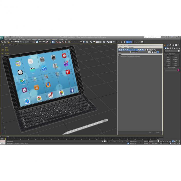 iPad Pro with PencilandSmart Keyboard 3D