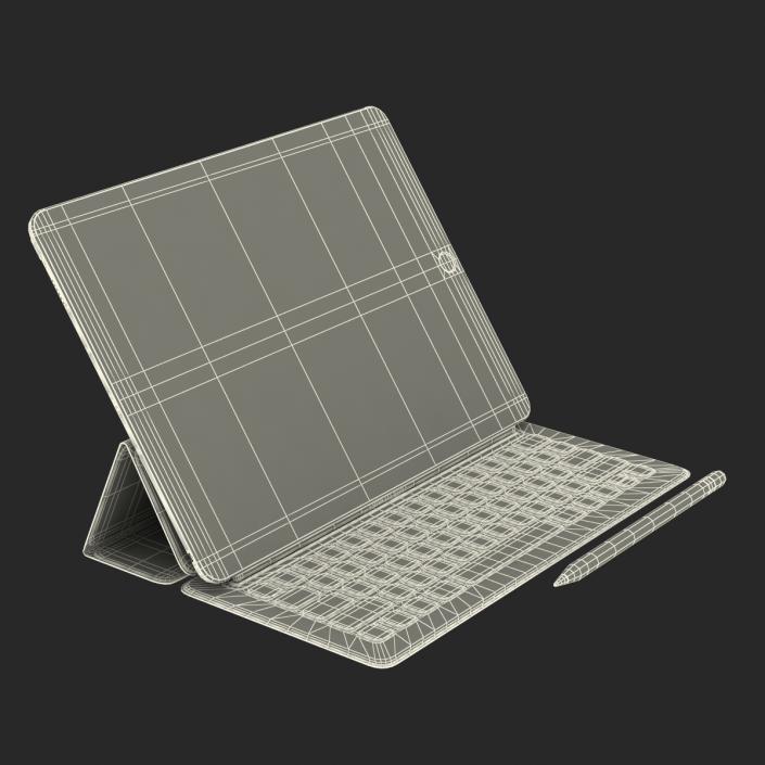 iPad Pro with PencilandSmart Keyboard 3D