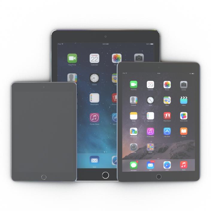 3D iPads 3D Models Collection 3 model