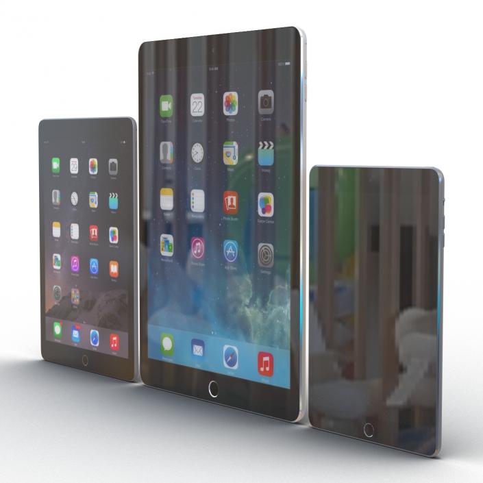 3D iPads 3D Models Collection 3 model