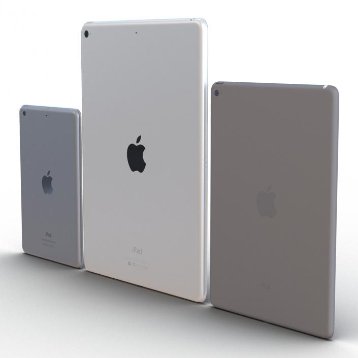 3D iPads 3D Models Collection 3 model