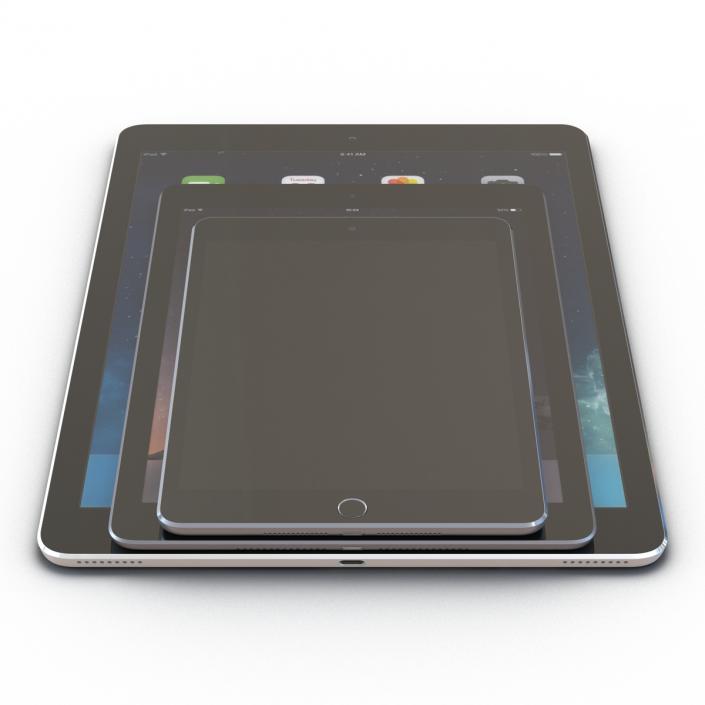 3D iPads 3D Models Collection 3 model