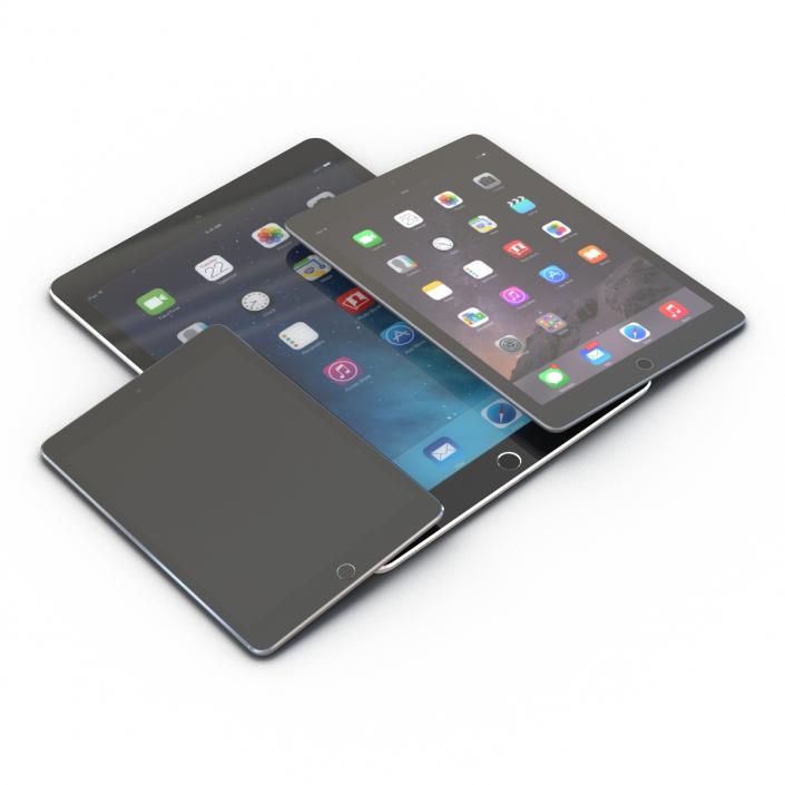 3D iPads 3D Models Collection 3 model