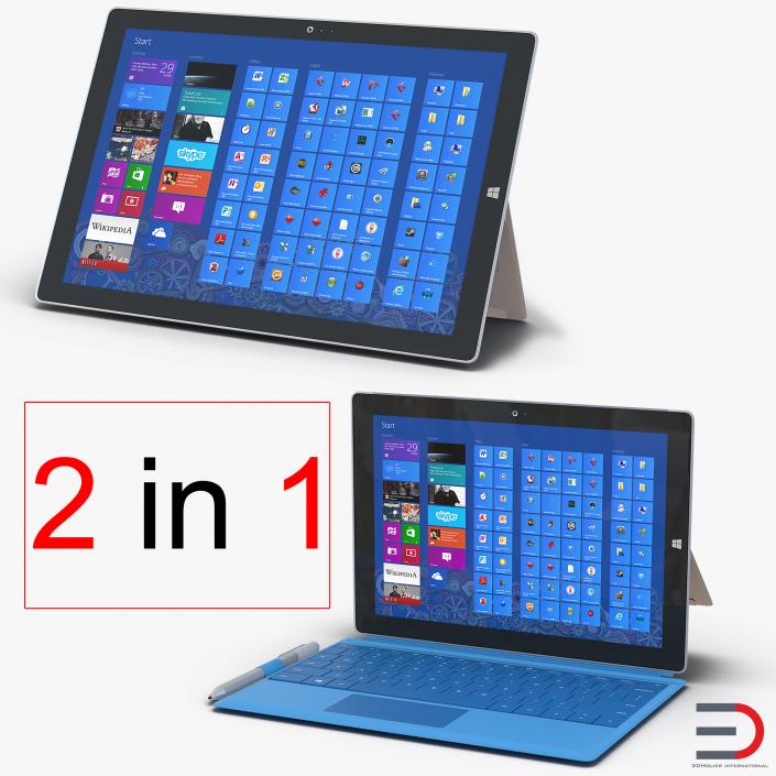 3D Microsoft Surface Collection model