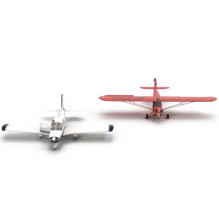 3D model Private Airplanes Rigged Collection