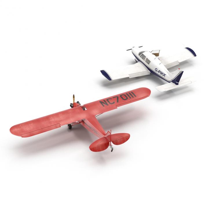 3D model Private Airplanes Rigged Collection