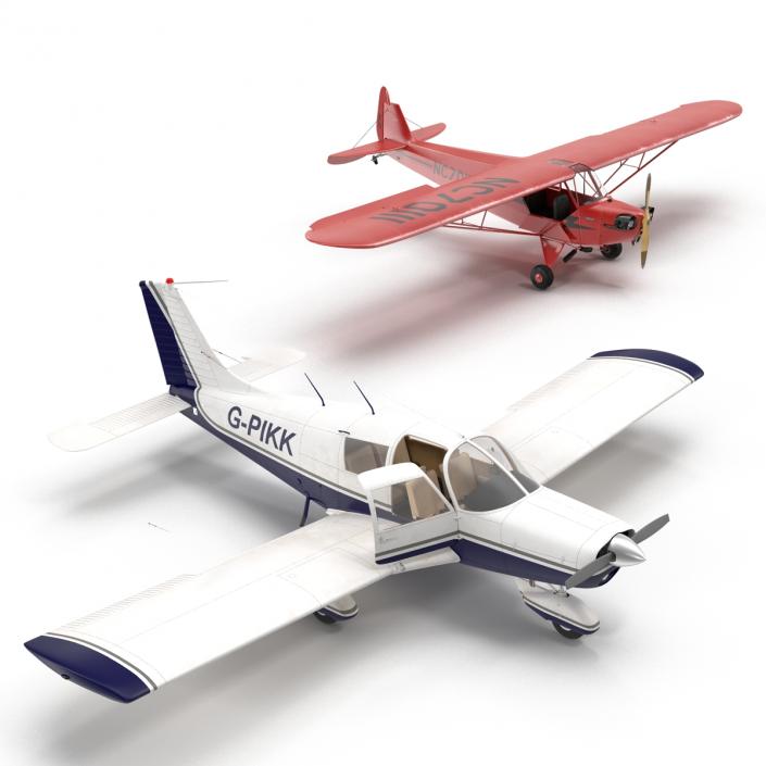 3D model Private Airplanes Rigged Collection