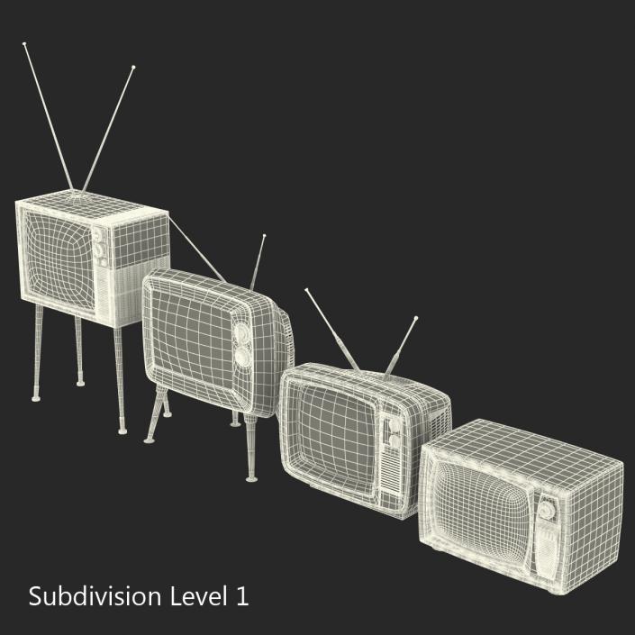 Retro TV Collection 3D model