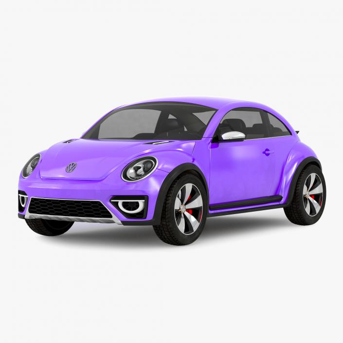 Volkswagen Beetle 2016 Purple 3D model