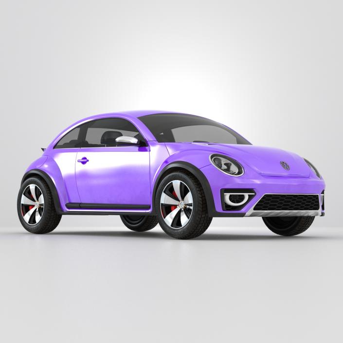 Volkswagen Beetle 2016 Purple 3D model