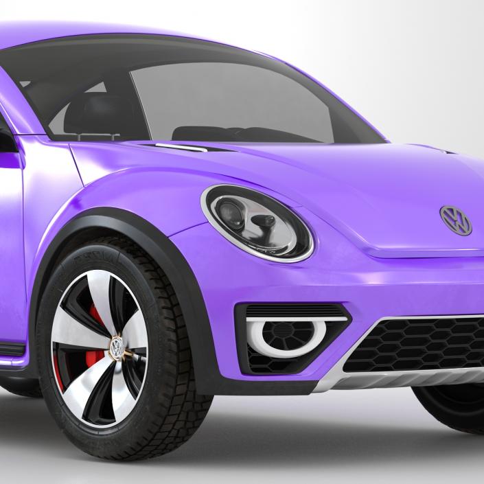 Volkswagen Beetle 2016 Purple 3D model