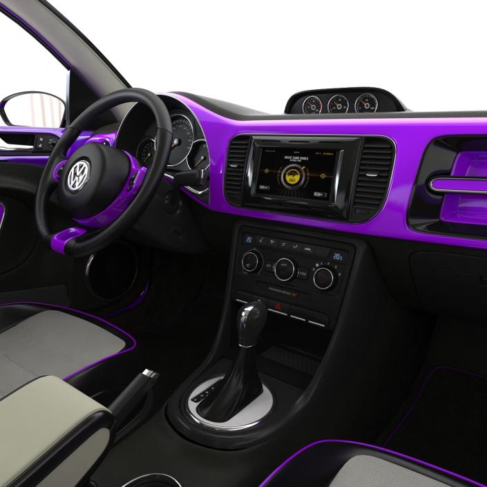 Volkswagen Beetle 2016 Purple 3D model