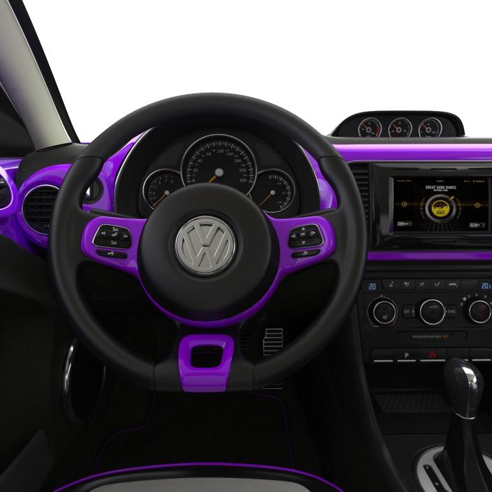 Volkswagen Beetle 2016 Purple 3D model