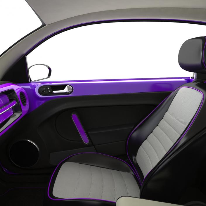 Volkswagen Beetle 2016 Purple 3D model