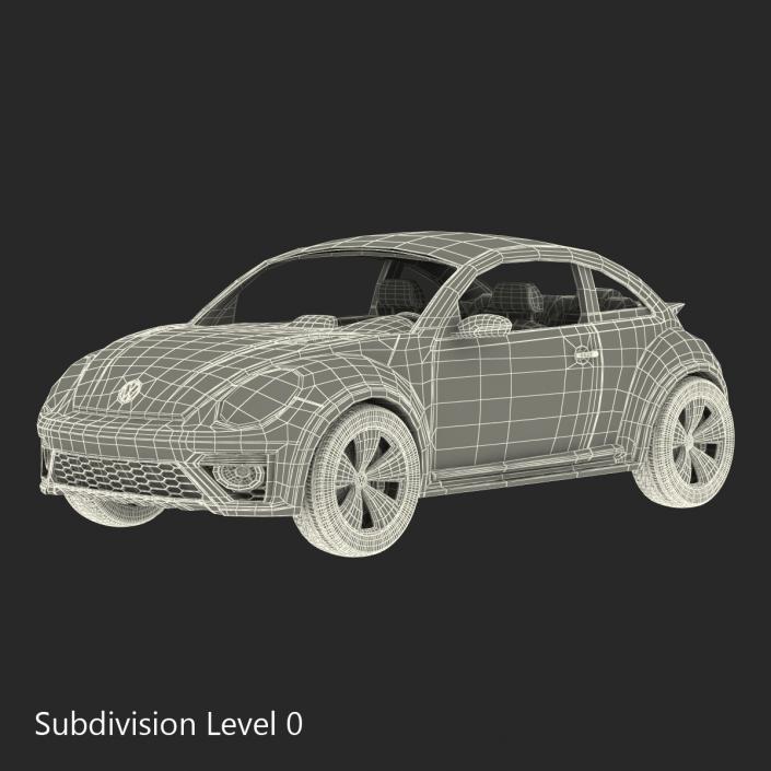 Volkswagen Beetle 2016 Purple 3D model