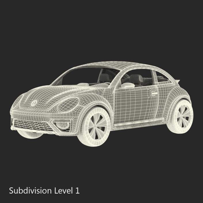 Volkswagen Beetle 2016 Purple 3D model