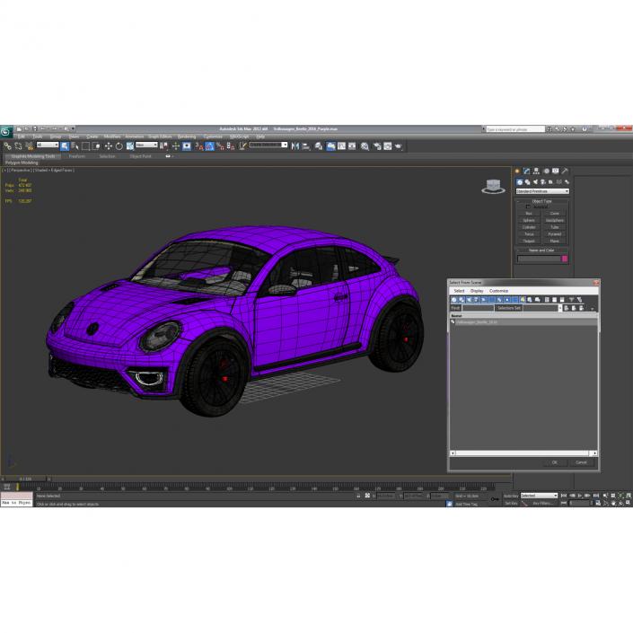 Volkswagen Beetle 2016 Purple 3D model