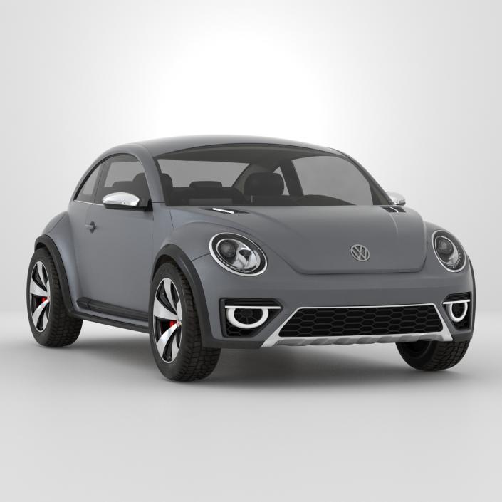 3D Volkswagen Beetle 2016 Simple Interior model