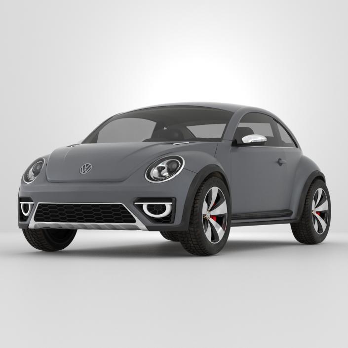 3D Volkswagen Beetle 2016 Simple Interior model