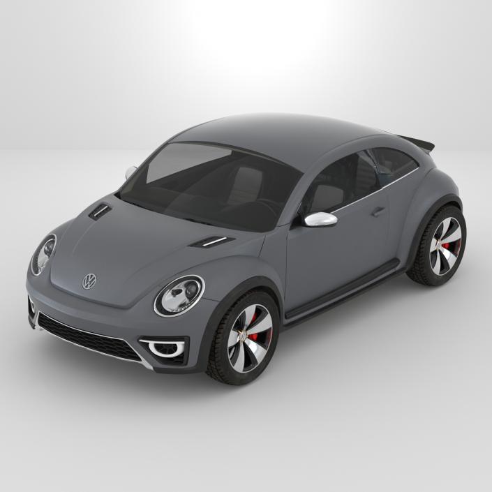 3D Volkswagen Beetle 2016 Simple Interior model