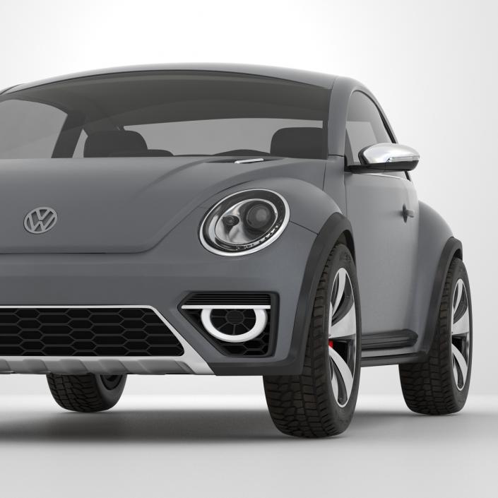 3D Volkswagen Beetle 2016 Simple Interior model