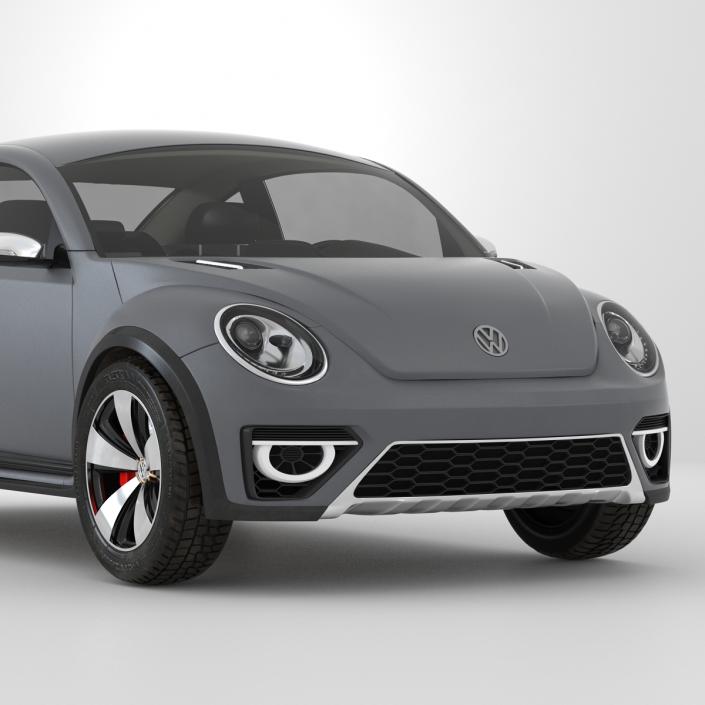 3D Volkswagen Beetle 2016 Simple Interior model