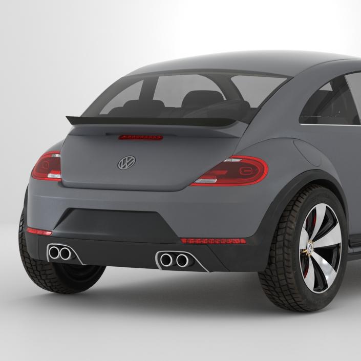 3D Volkswagen Beetle 2016 Simple Interior model