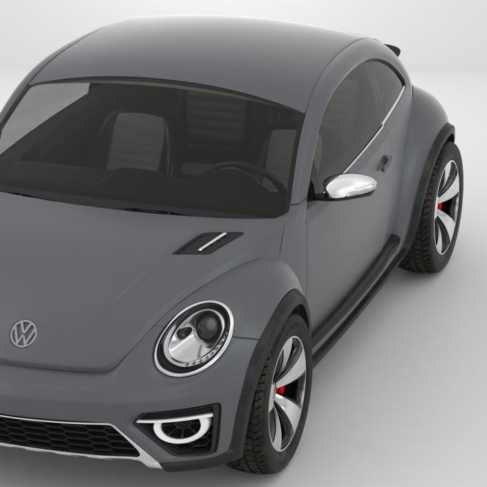 3D Volkswagen Beetle 2016 Simple Interior model