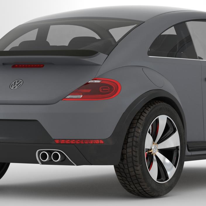 3D Volkswagen Beetle 2016 Simple Interior model