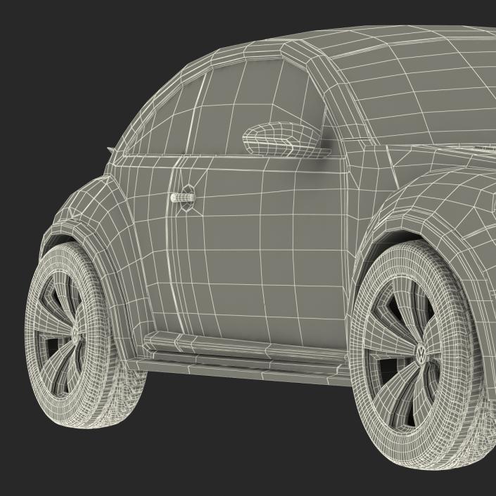 3D Volkswagen Beetle 2016 Simple Interior model