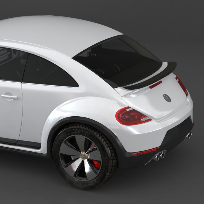 3D model Volkswagen Beetle 2016 White Rigged