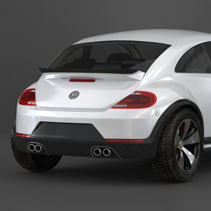 3D model Volkswagen Beetle 2016 White Rigged