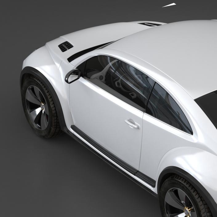 3D model Volkswagen Beetle 2016 White Rigged