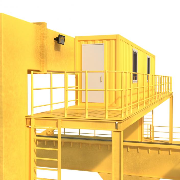 Rail Mounted Gantry Container Crane Yellow 3D