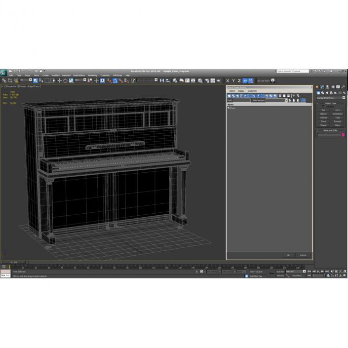 3D Upright Piano model
