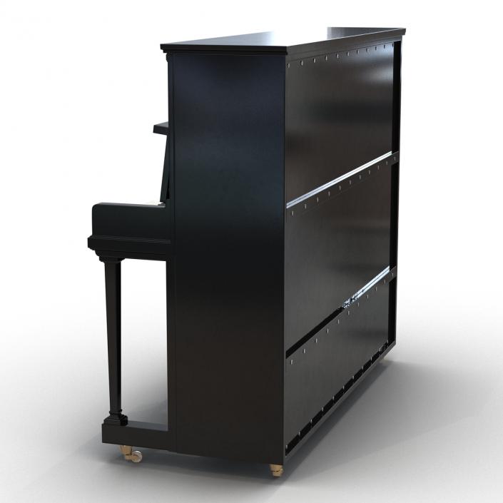 Upright Piano Black 3D model