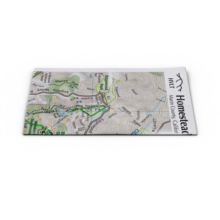 3D Trail Map Folded